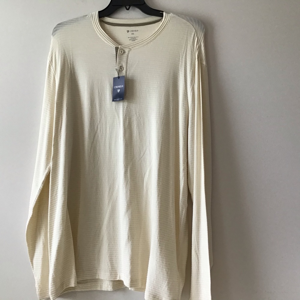 Cremieux NWT $59.50 Shirt XXL Pullover Cream Henley